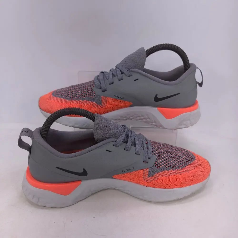 Nike Odyssey React Flyknit 2 Athletic Running Shoe Womens Size 8 AH1016-004 Gray